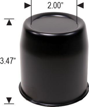 Black Center Caps Square Style 3.30" Wheel Bore
