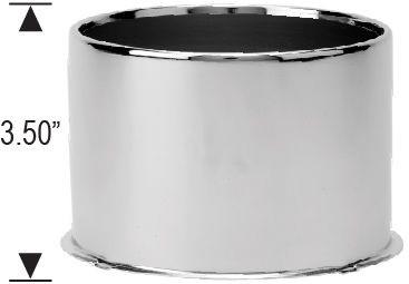 Chrome Center Caps Open End Style 4.25" Wheel Bore 3.5" Tall