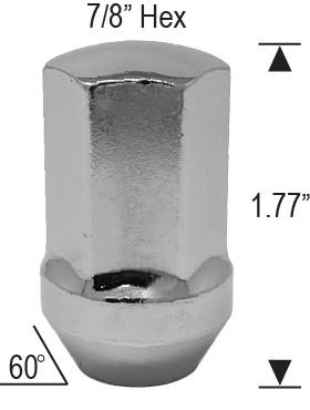 Lug Nuts 14x1.5 OE Style Replacement 1.77" Tall Fits Many Dodge, Ram, Jeep and GM Cars and Trucks