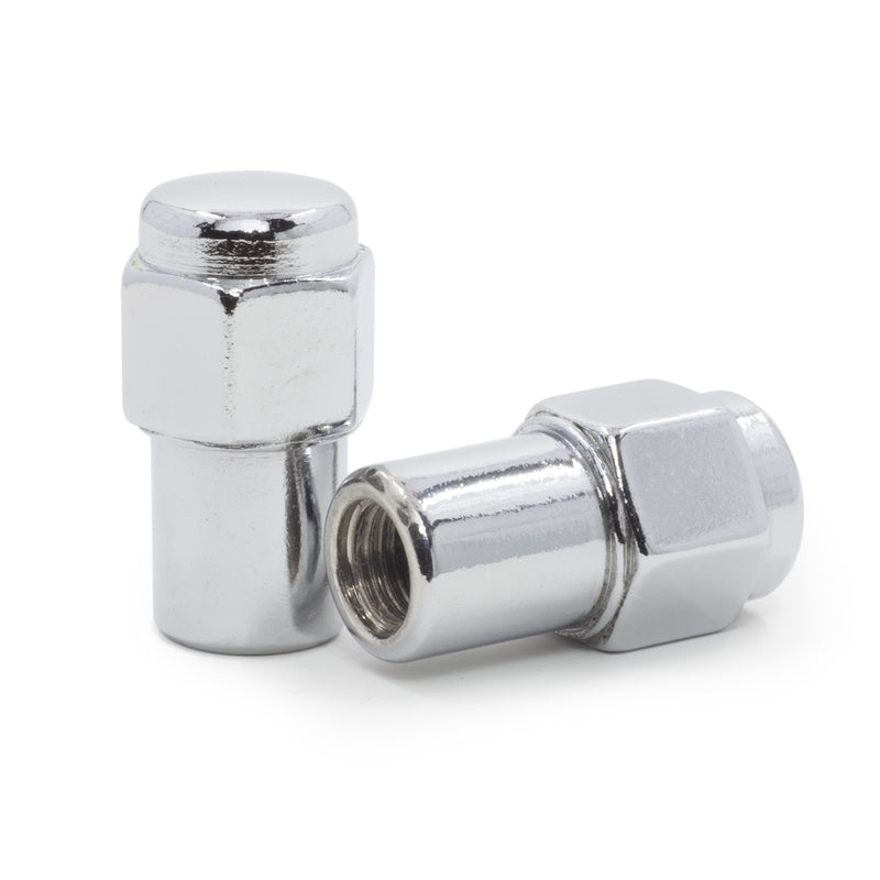 Standard Mag Lug Nuts 1/2-20 Flat Top .75" Shank, Stainless Washer