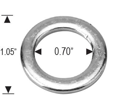 Chrome Open End Mag Lug Nuts 7/16-20 .55" Medium Shank, Stainless Washers