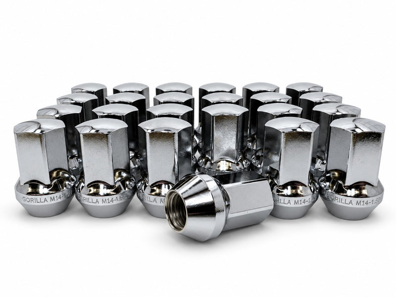 Gorilla Lug Nuts 14x1.5 Chrome Replacement fits 2015-2026 F150 Expedition with Alloy Wheels