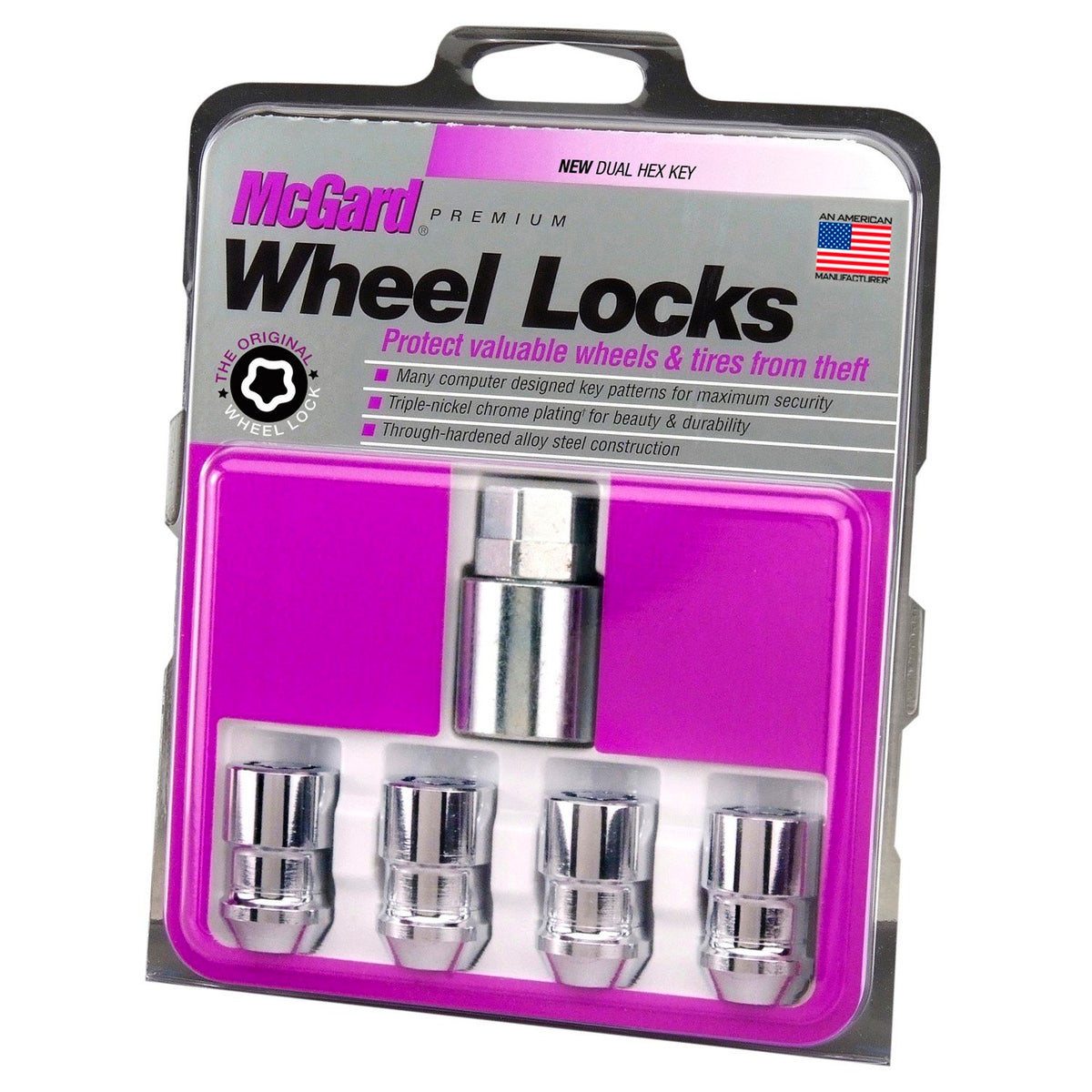 McGard 24137 Locking Lug Nut Set - 12x1.5 Cone Seat - Chrome — Lug