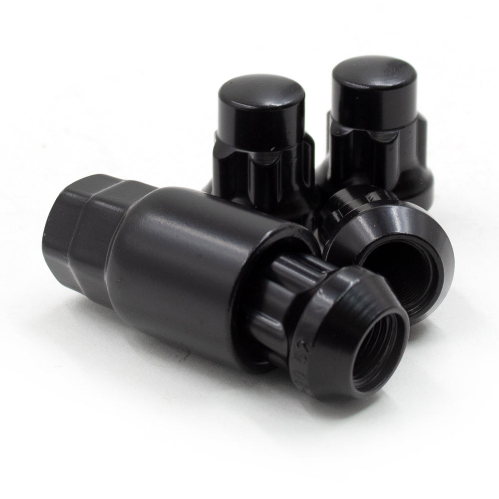 Locking Lug Nut Wheel Locks Black 12x1.5 Acorn Cone Seat — Lug Nut