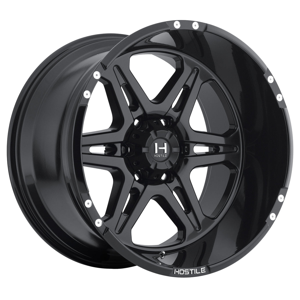 1 Hostile 20x9 H102 Havoc 6x139.7 10mm Asphalt Black Wheel DISCONTINUE ...