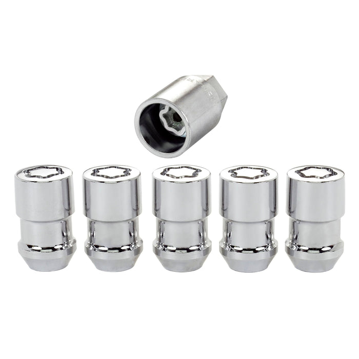 McGard Locking Lug Nuts Chrome 12x1.5 3/4" Hex 5 Lock Set 24537