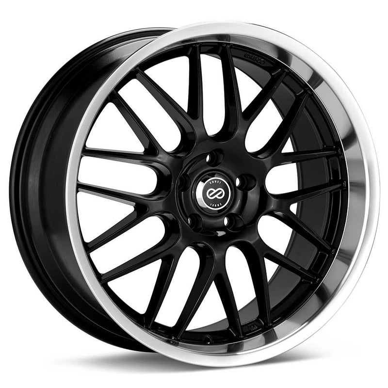 Enkei Wheel Lusso 18x7.5 5x100  42mm Black-Machined Lip