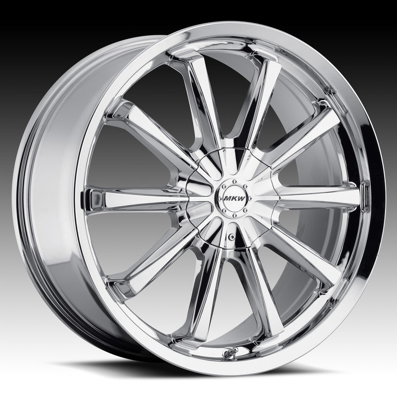 4 MKW M110 17x7.5 5x100 & 5x114 +40mm Chrome Rims Wheels