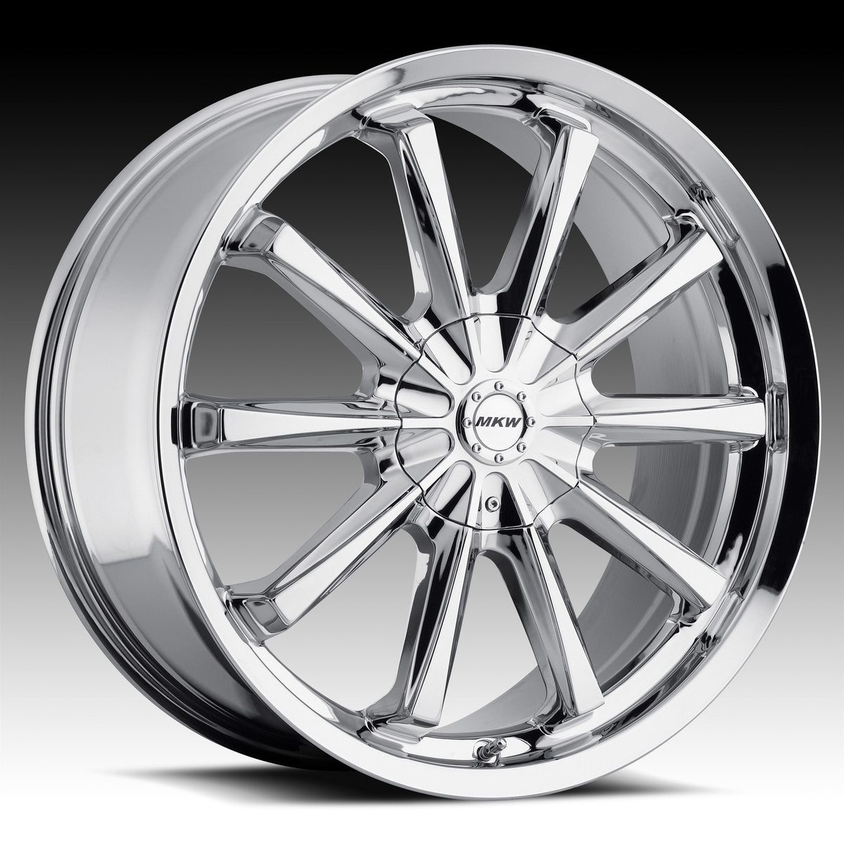 4 MKW M110 17x7.5 5x100 & 5x114 +40mm Chrome Rims Wheels — Lug Nut Guys