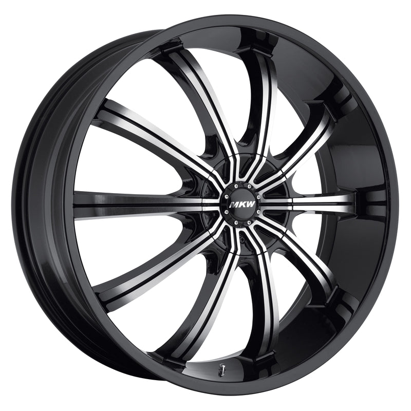 4 MKW M111 18x7.5 5x110 & 5x115 +40mm Black Machined Rims Wheels