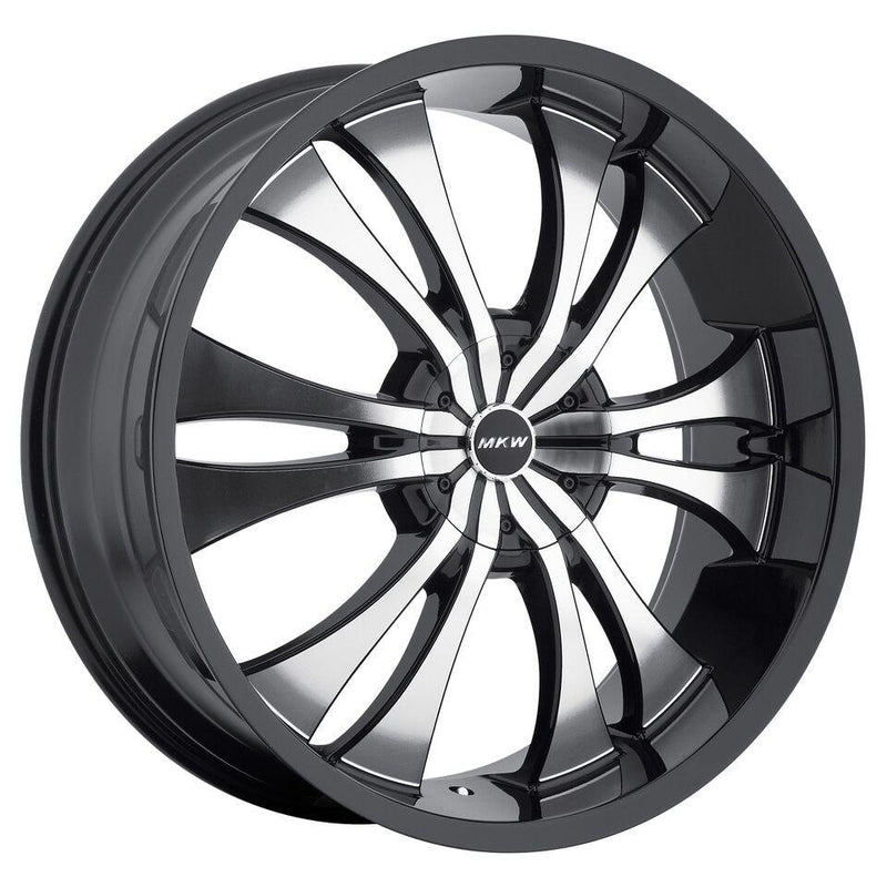 4 MKW M114 17x7.5 5x100 & 5x114 +40mm Black Machined Rims Wheels