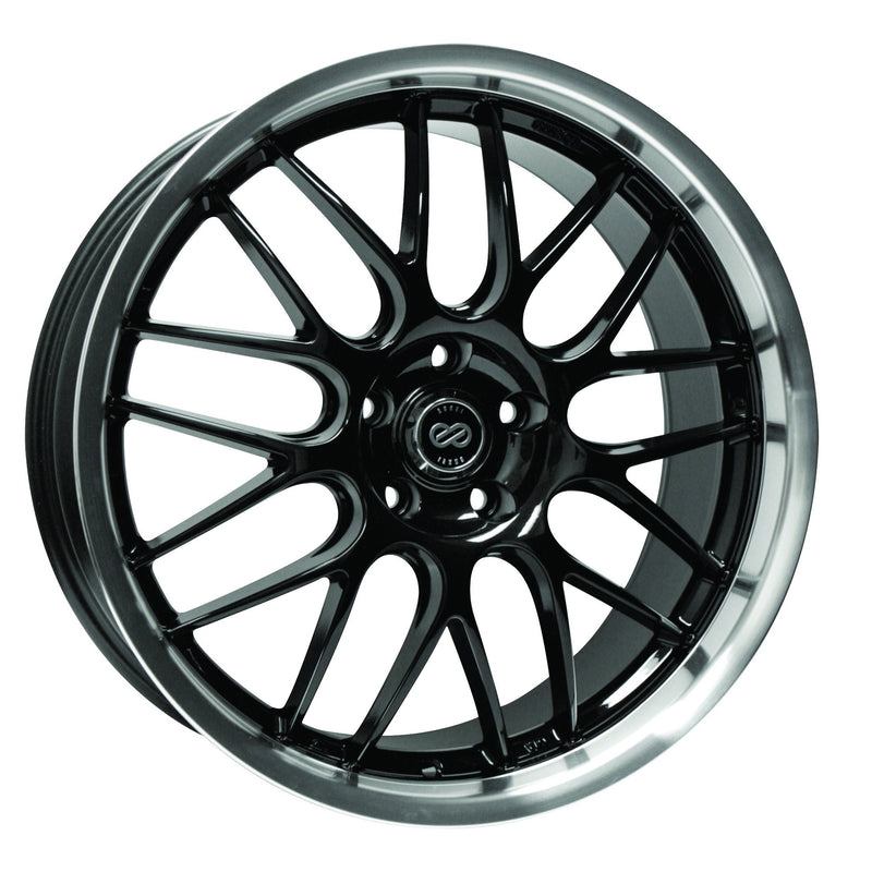 Enkei Lusso Wheel Rim 9x18 5x114.3 40mm Black/Machined Lip