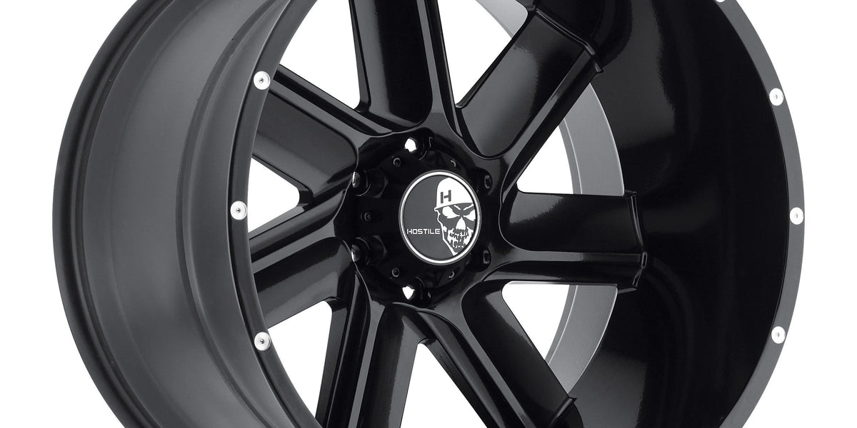 22x12 Hostile H108 Sprocket 6x135 -44mm Asphalt Black Wheel — Lug