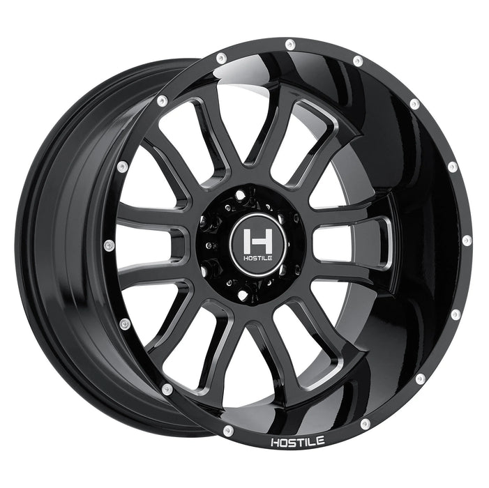 Hostile Wheel H107 Gauntlet 20x10 -19mm 6x135 Blade Cut