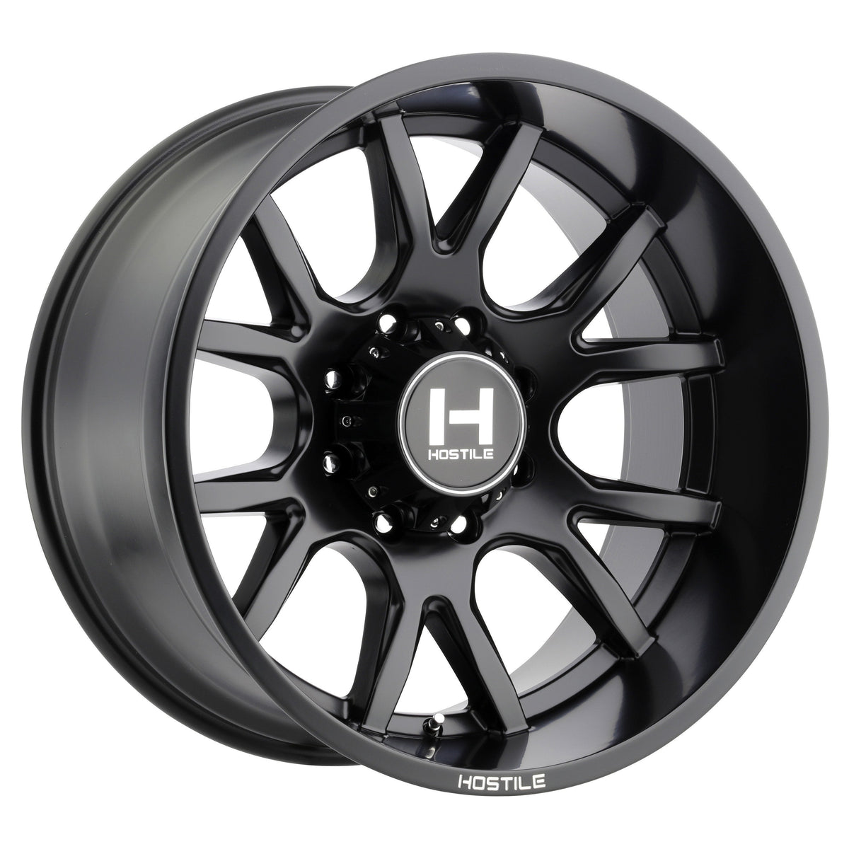 22x10 Hostile H113 Rage 8x170 -25mm Asphalt Black Wheel — Lug Nut Guys