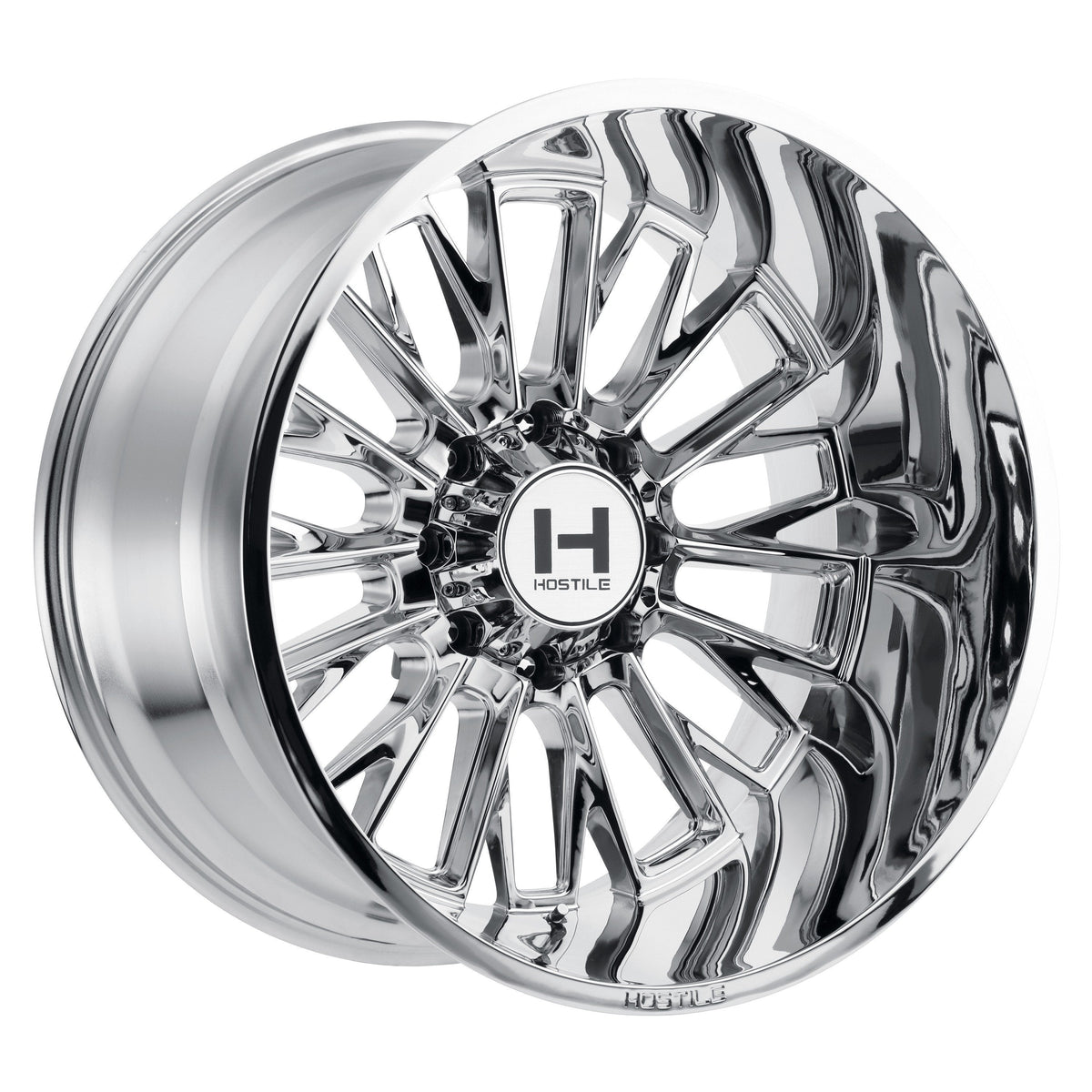 22x14 Hostile H114 Fury 8x170 -76mm Chrome Wheel — Lug Nut Guys