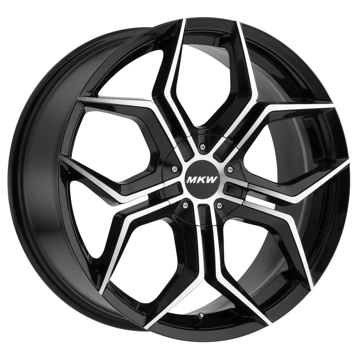 MKWホイール 1 MKW M121 18x8 5x100, 5x108 40mm Gloss Black Machined Wheel Rim