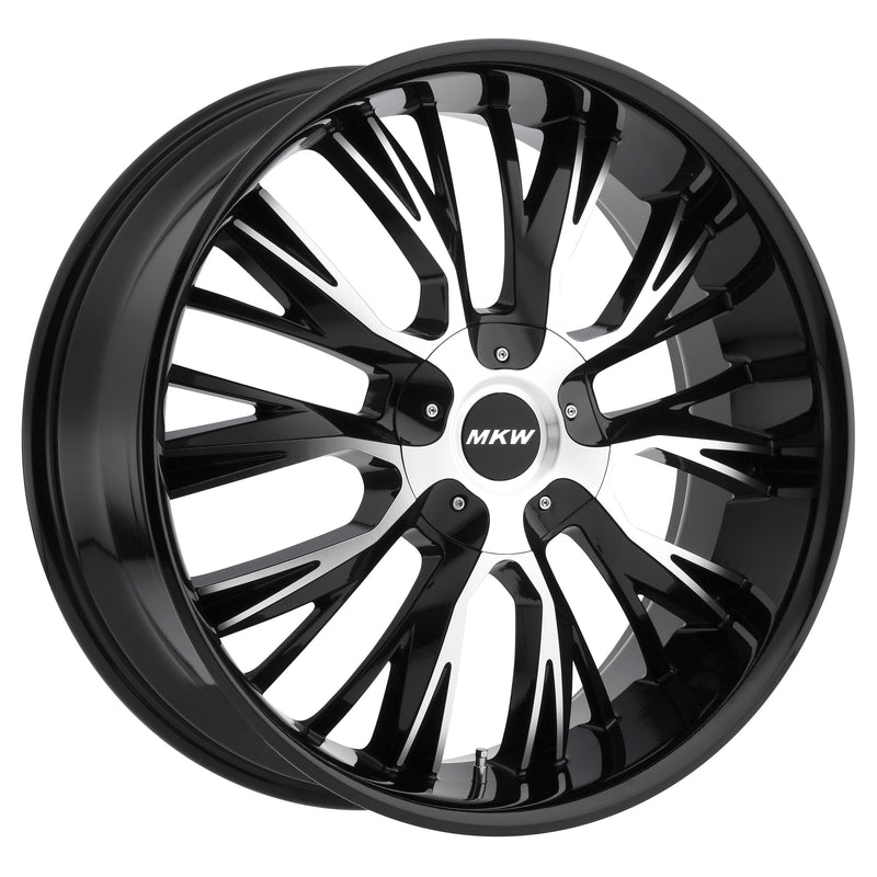 MKW Wheel M122 18x8  5x114.3 & 5x120 40mm Gloss Black Machined
