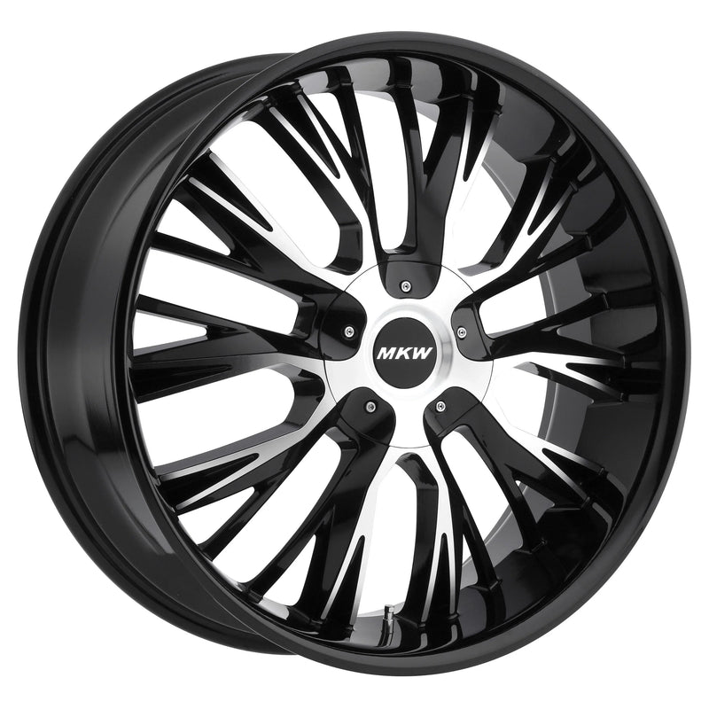 MKW Wheel M122 18x8  5x110 & 5x115 40mm Gloss Black Machined