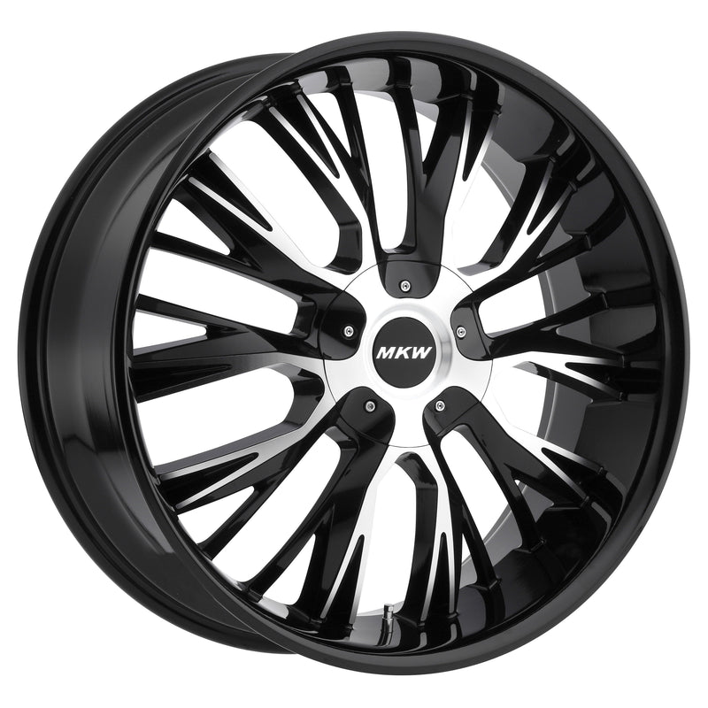 MKW Wheel M122 20x8.5  5x115 & 5x120 18mm Gloss Black Machined