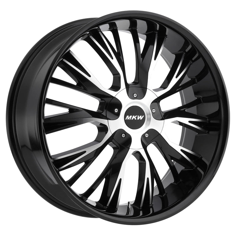 MKW Wheel M122 20x8.5  5x112 & 5x114.3 40mm Gloss Black Machined