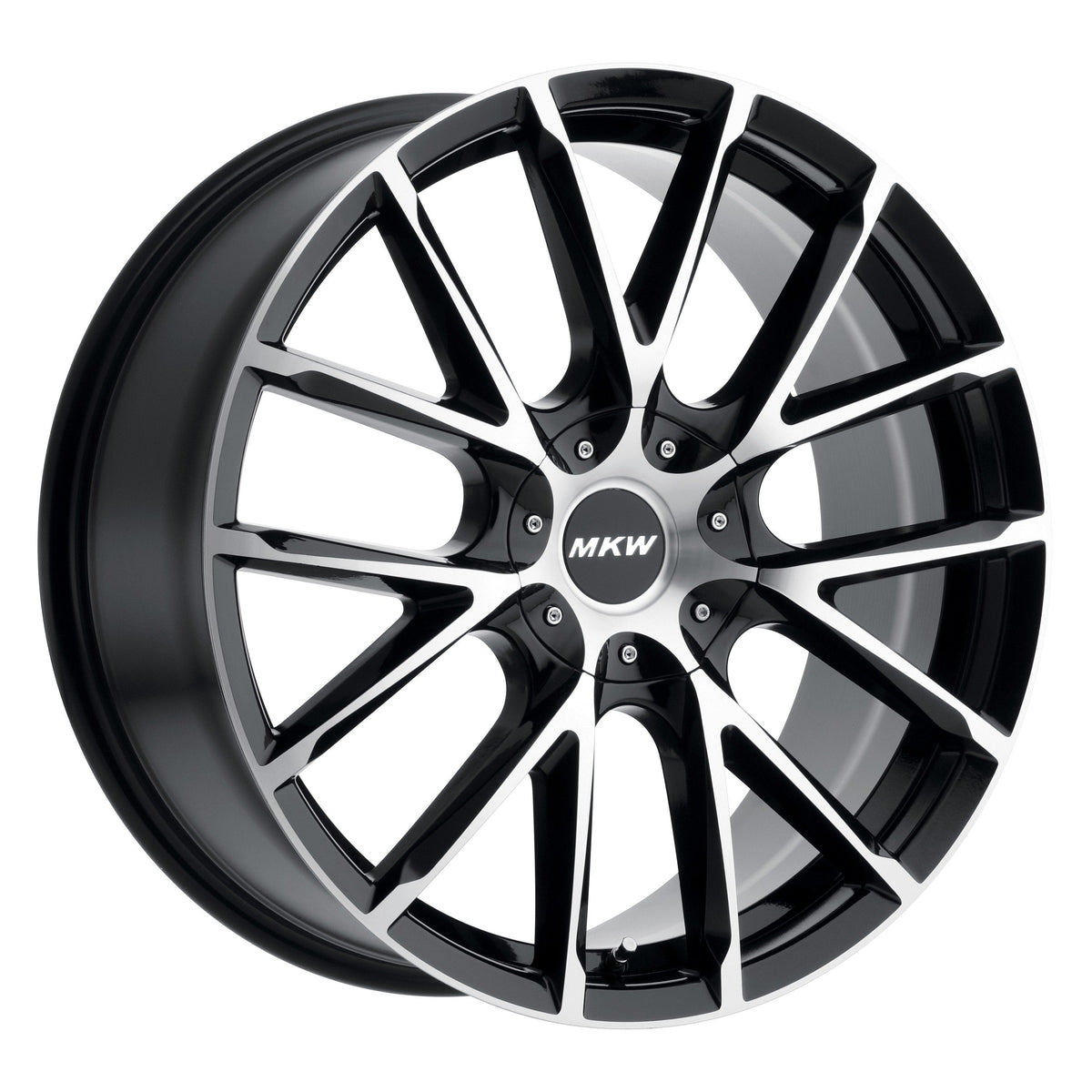 1 MKW M123 18x8 5x114.3, 5x120 40mm Gloss Black Wheel Rim — Lug Nut Guys