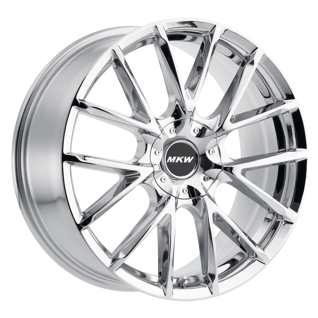 1 MKW M123 20x8.5 5x114.3, 5x120 40mm Chrome Wheel Rim — Lug Nut Guys