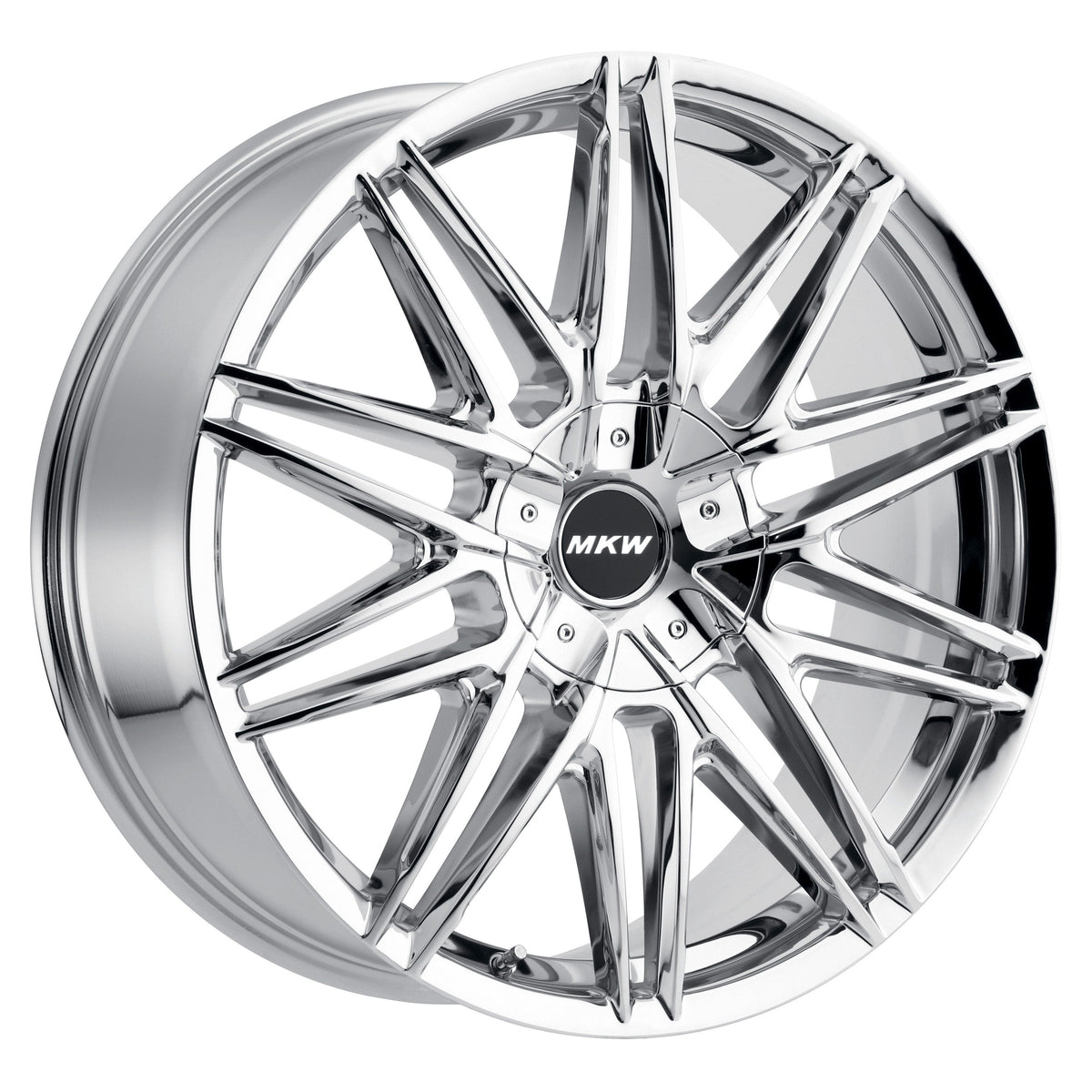 1 MKW M124 18x8 5x110, 5x115 40mm Chrome Wheel Rim — Lug Nut Guys