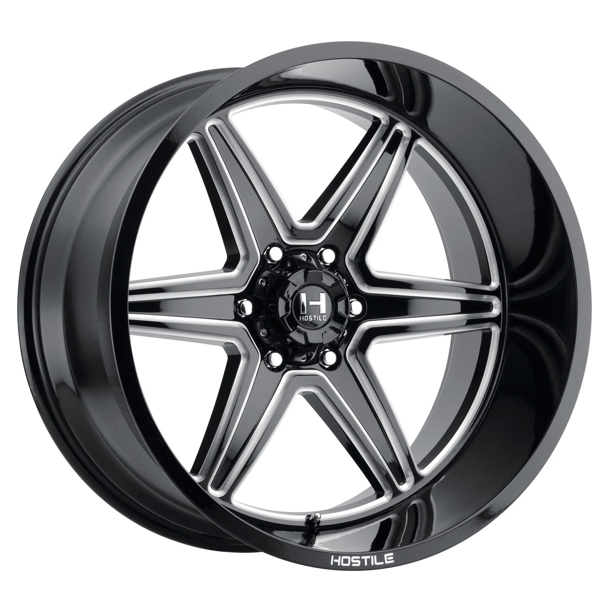 1 Hostile Off Road Venom 20x9 6x135 12mm Blade Cut Wheel Rim — Lug