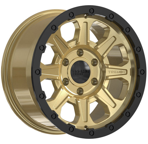Tremor Wheel 103 Impact 17x8.5 5x139.7 +0mm Gold & Black Rim 5x5.5