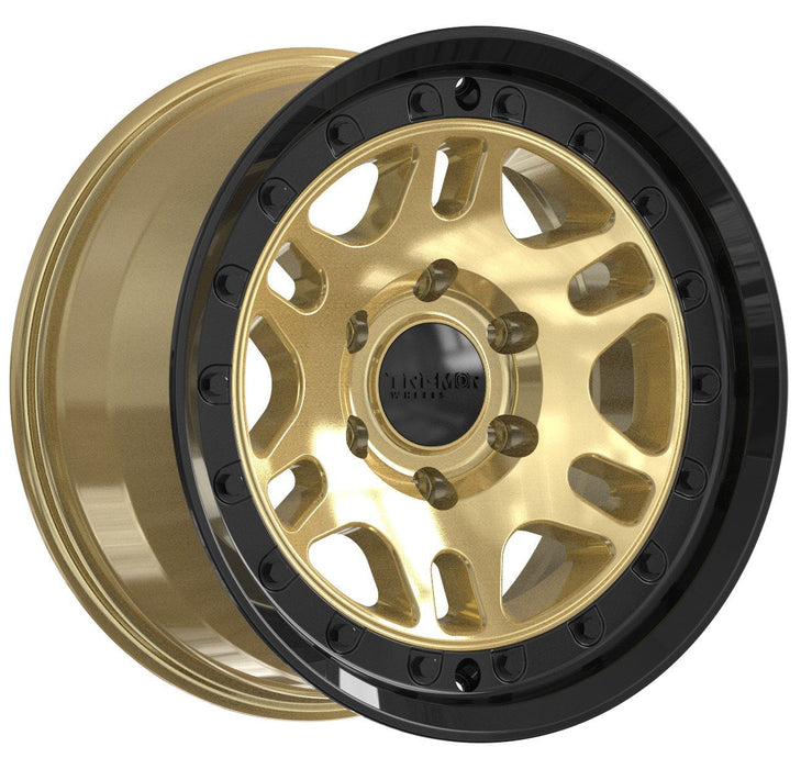 Tremor Wheel 105 Shaker 17x8.5 6x5.5 +0mm Gold & Black Rim 6x139.7