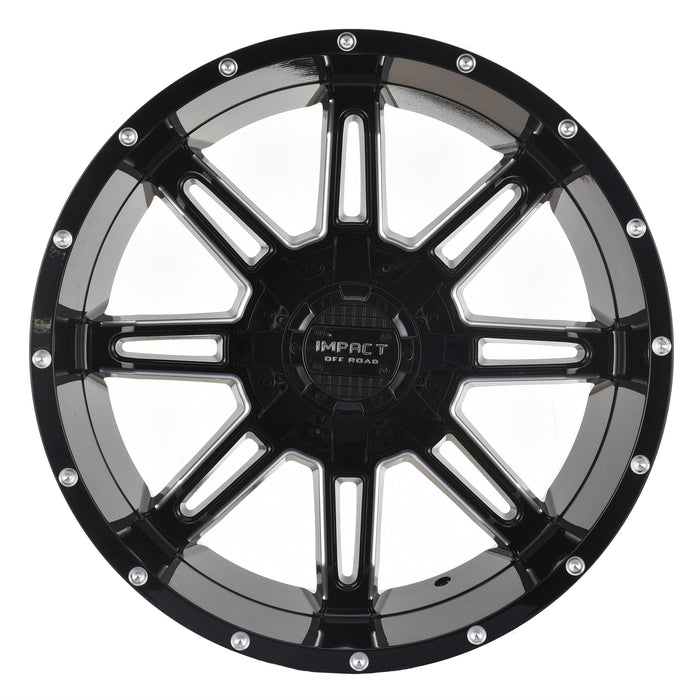 Impact Wheel 805 20x10 5x139.7 & 5x127 -12mm Gloss Black/Milling Windows