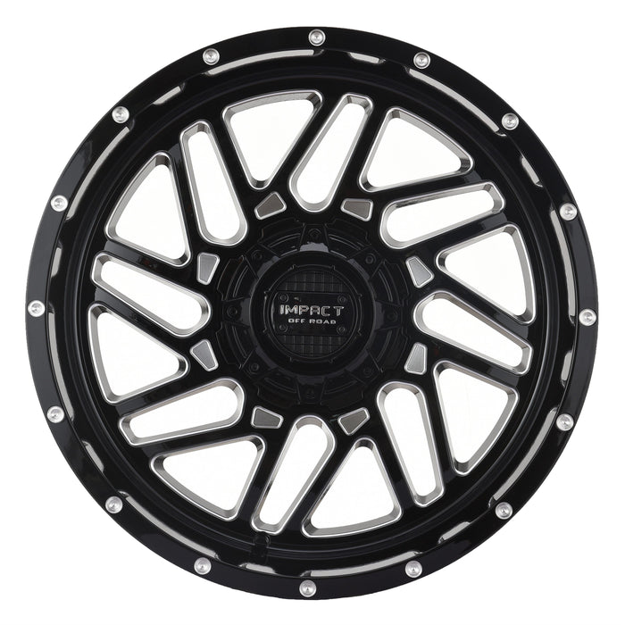 Impact Wheel 808 22x12 8x165.1 -44mm Gloss Black/Milling Windows