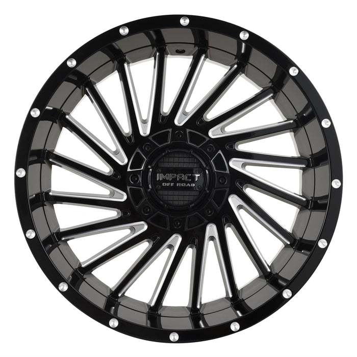 Impact Wheel 812 20x10 5x139.7 & 5x150 -12mm Gloss Black/Milling Windows