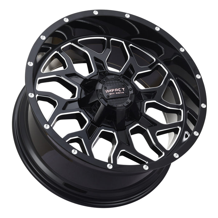 Impact Wheel 813 20x12 5x139.7 & 5x150 -44mm Gloss Black/Milling Windows