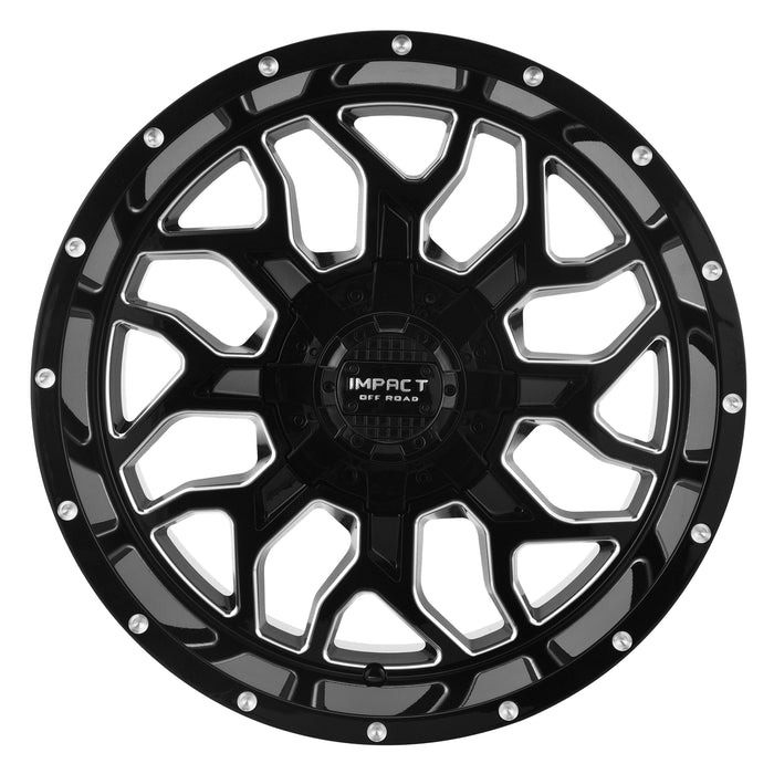 Impact Wheel 813 20x12 5x139.7 & 5x150 -44mm Gloss Black/Milling Windows