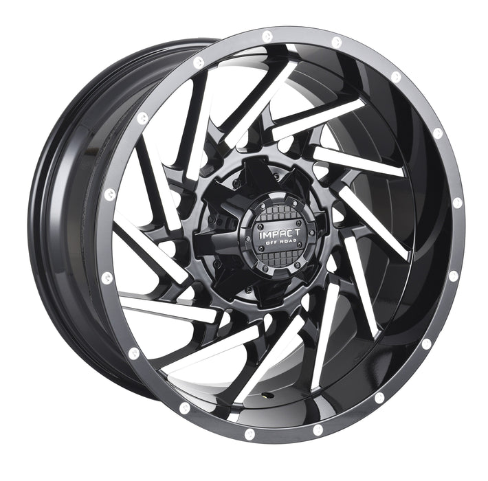 Impact Wheel 816 20x10 6x139.7 & 6x135 -12mm Black Machined Face