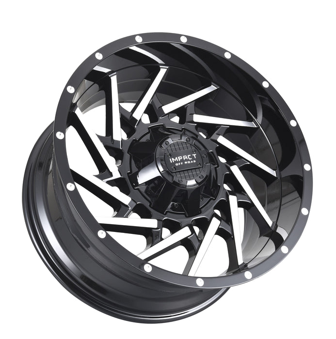 Impact Wheel 816 20x10 6x139.7 & 6x135 -12mm Black Machined Face