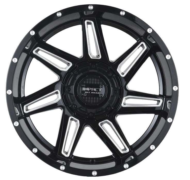 Impact Wheel 820 20x10 5x139.7 & 5x150 -12mm Gloss Black/Milling Windows