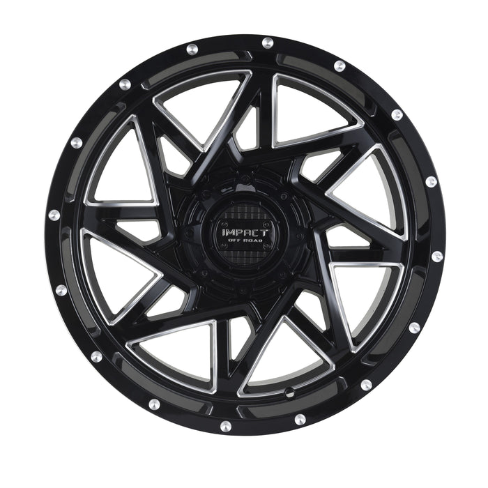 Impact Wheel 821 20x10 5x139.7 & 5x150 -12mm Gloss Black/Milling Windows