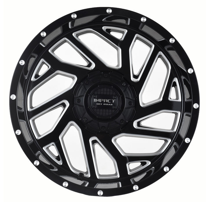 Impact Wheel 823 20x10 5x139.7 & 5x150 -12mm Gloss Black/Milling Windows