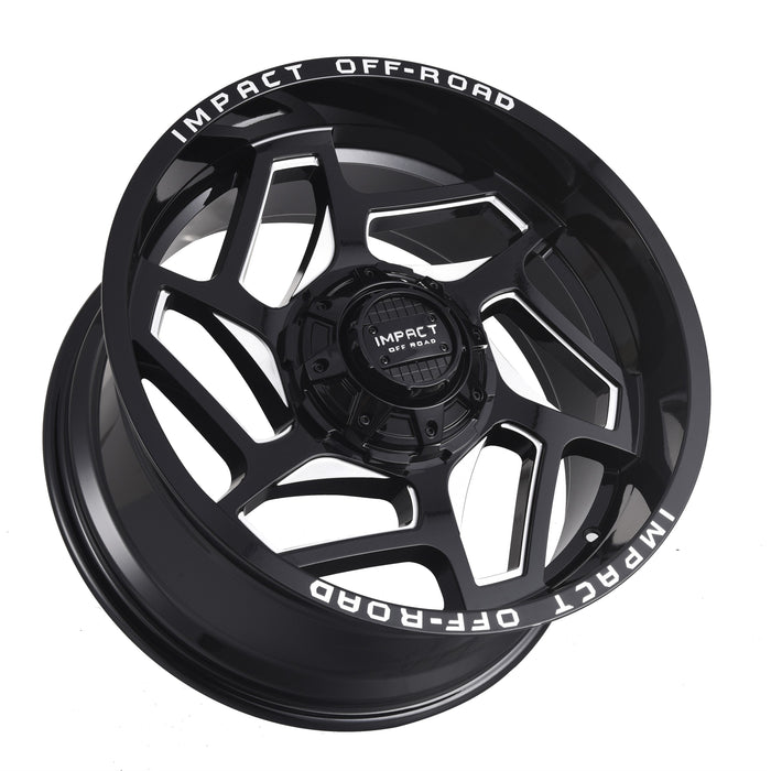Impact Wheel 826 22x12 6x139.7 & 6x135 -44mm Gloss Black/Milling Windows
