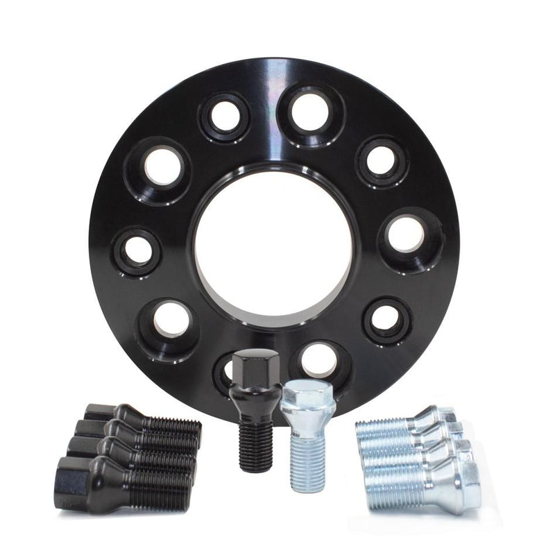 Wheel Spacer 5x110 for Jeep 30mm Hub Centric Bolt On with Black Lug Bolts