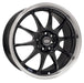 Enkei Wheel J10 16x7 4X100 & 4x114.3  42mm Black-Machined Lip