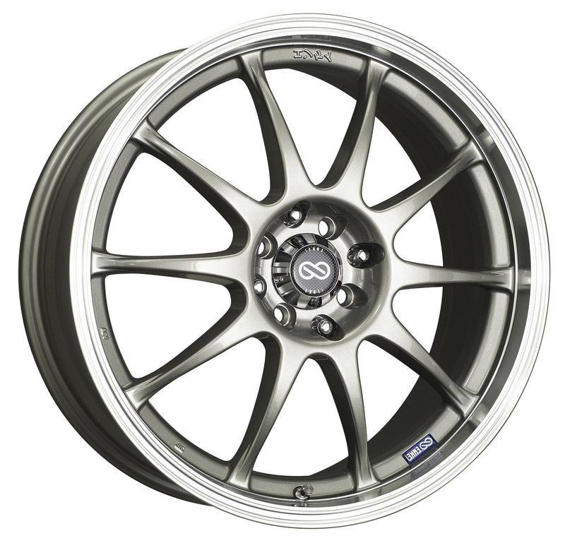 Enkei Wheel J10 16x7 5X100 & 5x114.3  38mm Silver-Machined Lip
