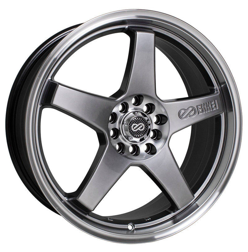 Enkei Wheel EV5 17x7 4x100 & 4x114.3  45mm Hyper Black